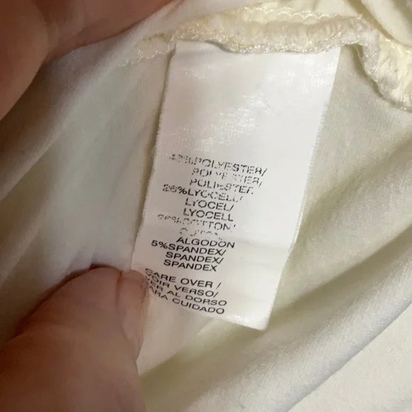 ANNE KLEIN Crossover Top, Cream - Picture 4 of 4